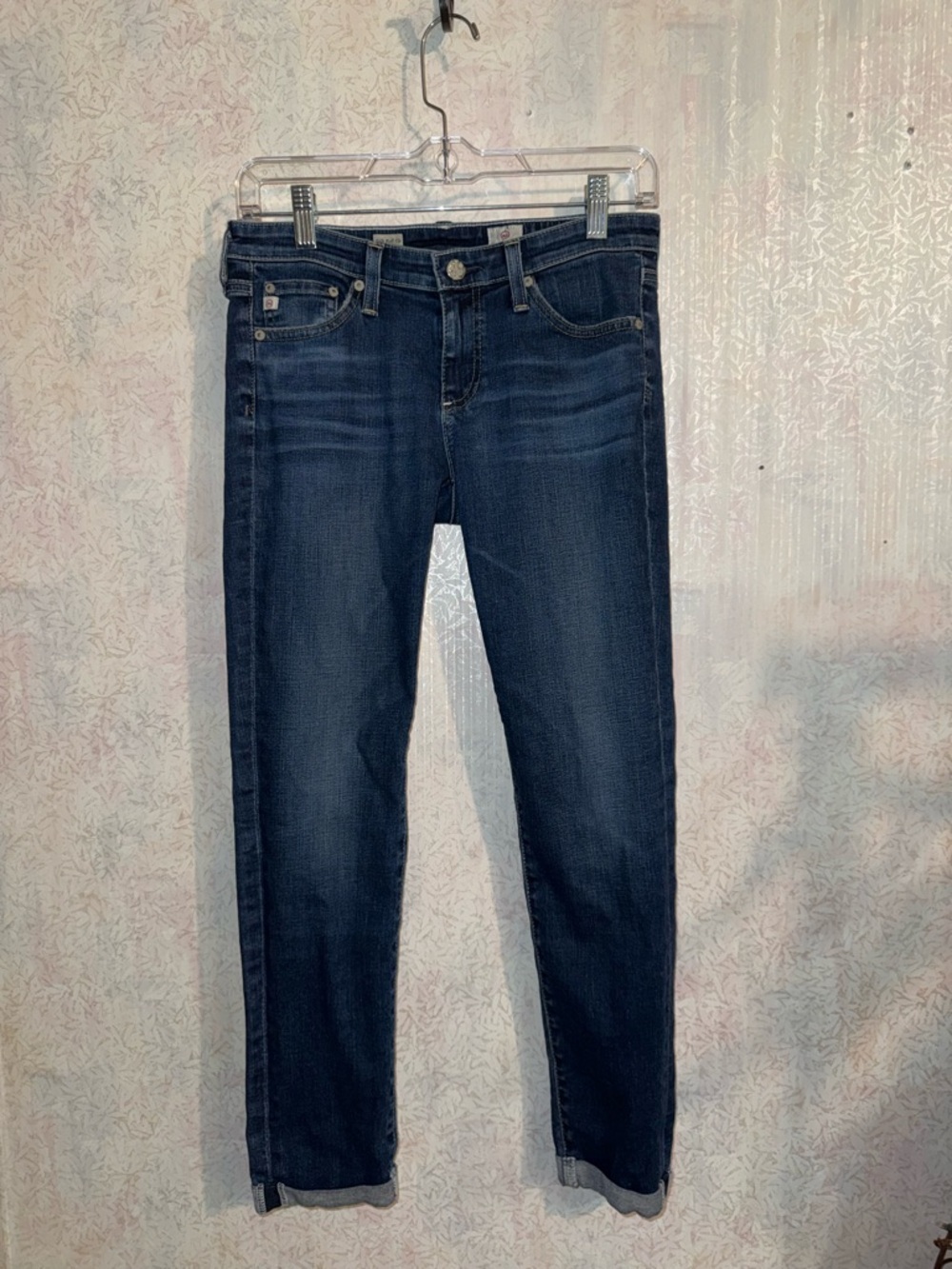 AG Adriano Goldschmied Ed prima roll up cigarette jeans lyocell mid rise, 28x26‎